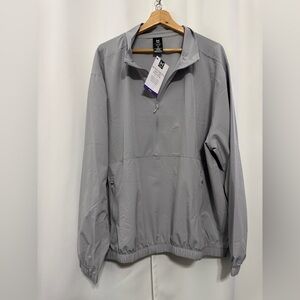 Member’s Mark Women’s Gray Half-Zip Windbreaker Jacket Size: XXL